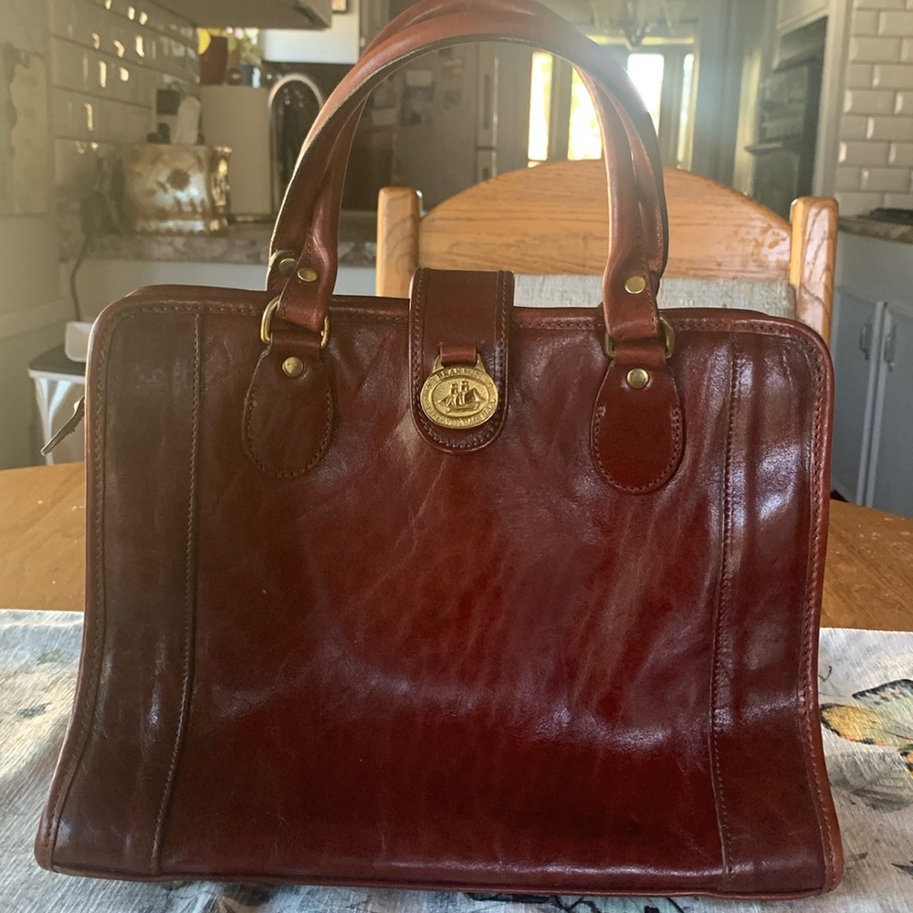 Vintage Brahmin Leather Satchel